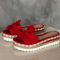 thumbnail image 5 of Zapatos de mujer, moda, Color sólido, tejido minimalista, tejido de paja, sandalias de fondo grueso, zapatillas, chanclas Wmkox8yii  ytu6255, 5 of 5