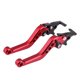 thumbnail image 1 of 1 Pair CNC Aluminum Motorcycle Scooter Modification Double Disc Brake Lever Red, 1 of 5