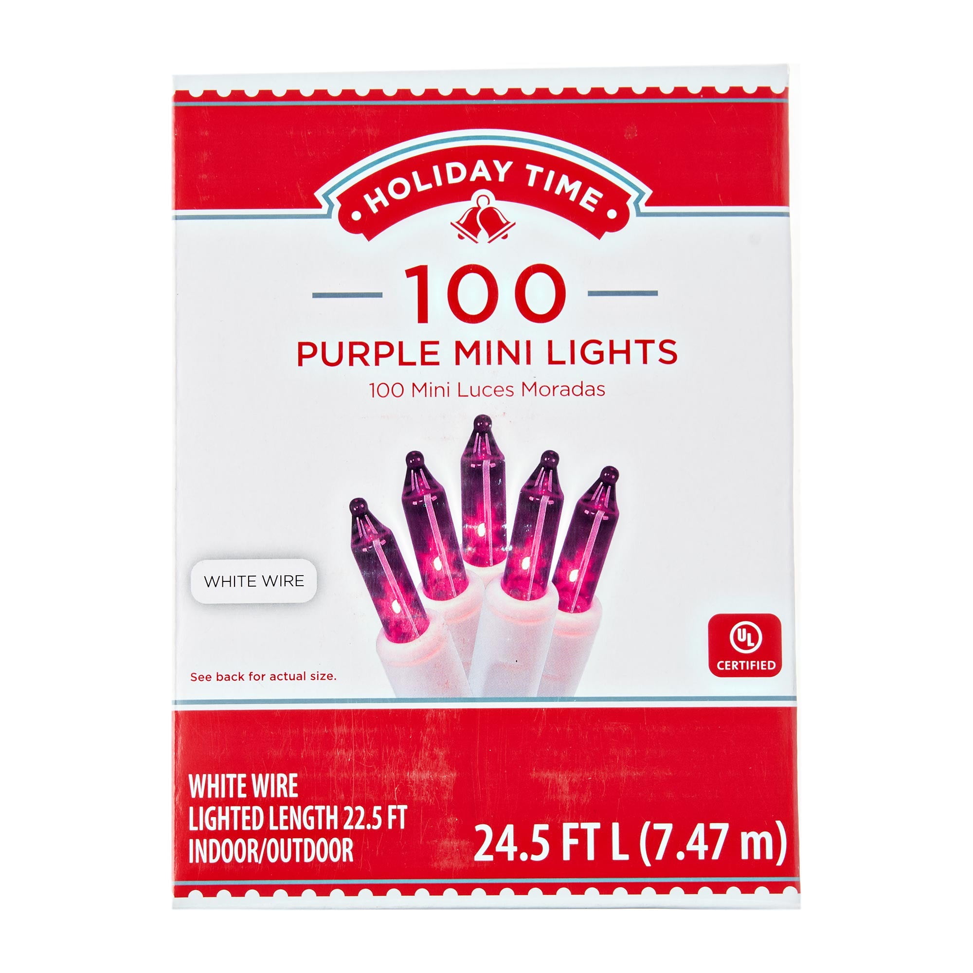 Details about   UL 100 Mini Christmas Light Set Purple 27 Ft Indoor/outdoor 120v 24w New !! 