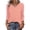 Pink, variant on Stichou Womens 3/4 Sleeve Tops Dressy Casual Shirts Fall Lightweight Tops Outfits Travel Vacation Spring Clothes Beige 2XL