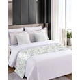 thumbnail image 4 of Xipuska Tropical Foliage Bed Runners for King Size Bed, Decorative Bed Throws for Foot of Bed, Sage Green Botanical Spring Foliage Bed Runner Sofa Throw Bedding Scarf Protector Slipcover for Bedroom, 4 of 6