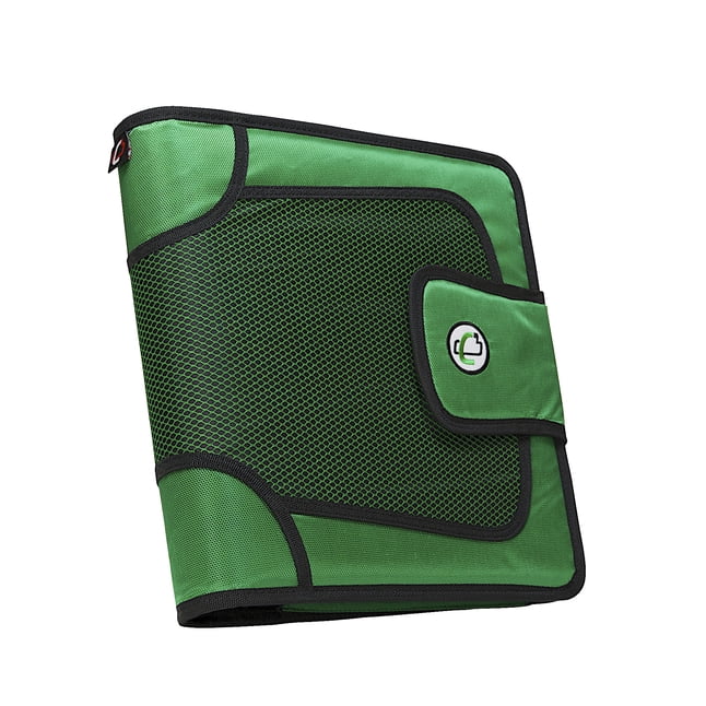 Case-it The Open Tab Binder with Tab File, O-Ring, 2 Inches, Green