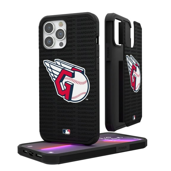 Cleveland Guardians iPhone Text Backdrop Rugged Case