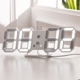 Jungdeepe Modern Digital LED Wall Clock Alarm Clock Snooze 12/24 Hour