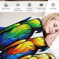 thumbnail image 3 of Orinice Colorful Parrots Warm Lightweight Blanket Soft Fleece Blankets All Seasons Decor Gifts - Multiple Sizes Available 50x60in, 3 of 6
