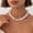 Clear, variant on Chunky Beaded Statement Necklace for Women Trendy Colorful Boho Resin Bead Choker Necklaces Summer Handmade Jewelry Gifts Accessories, 14 Colors Available