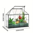 thumbnail image 5 of EASTIN A Large Golden/Black Glass Container for Plants  Featuring a Glass Greenhouse with Weatherproof And Fireproof Design  Suitable for Greenery And Bonsai  Shaped Like a House for Desk, 5 of 5
