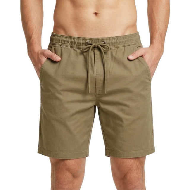 Short Bermuda Hombre Moda Casual Playa Algodón beige Mediano