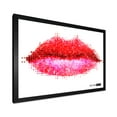 thumbnail image 2 of Designart 'Abstract Red Woman Lips in Pixels' Modern Framed Art Print, 2 of 4
