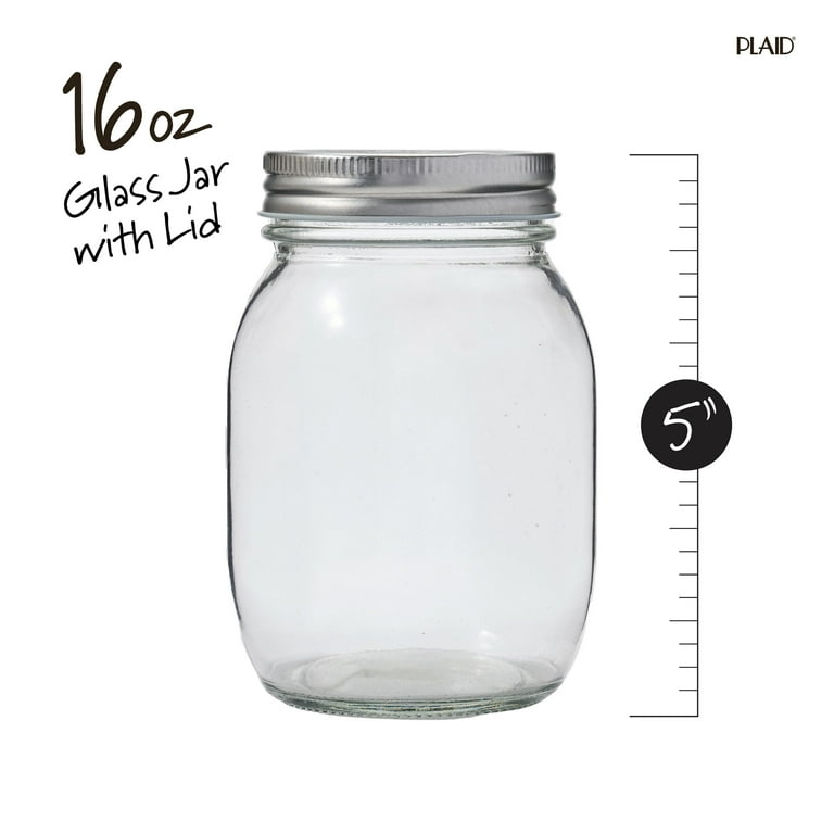 Plaid 16 oz. Glass Jar - 68068