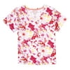 Faded Glory - Women's Plus Stretchy Hibiscus Tee