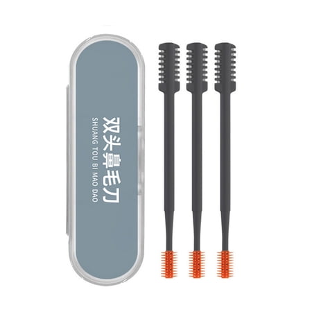 3 Pack Double Sided Stainless Steel Nose Hair Trimmer Manual Rotary Blade for Ear and Brow Painless Clipper for Gentle Grooming Set for Men Personal Care