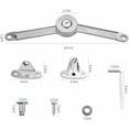 thumbnail image 3 of High Bearing Capacity Lid Support, Zinc Alloy Stay Hinge for Furniture, Fully Adjustable Angles for Right or Left Hand Mounting, Effortless Installation (2 Pcs), 3 of 5