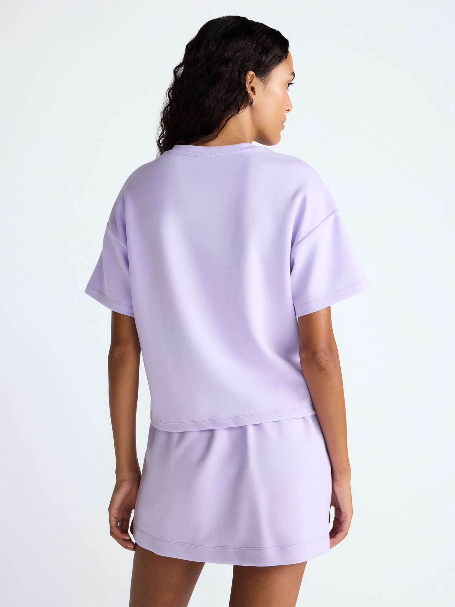 Scoop Women's and Women's Plus Scubaknit Tee with Short Sleeves, Sizes XS-4X