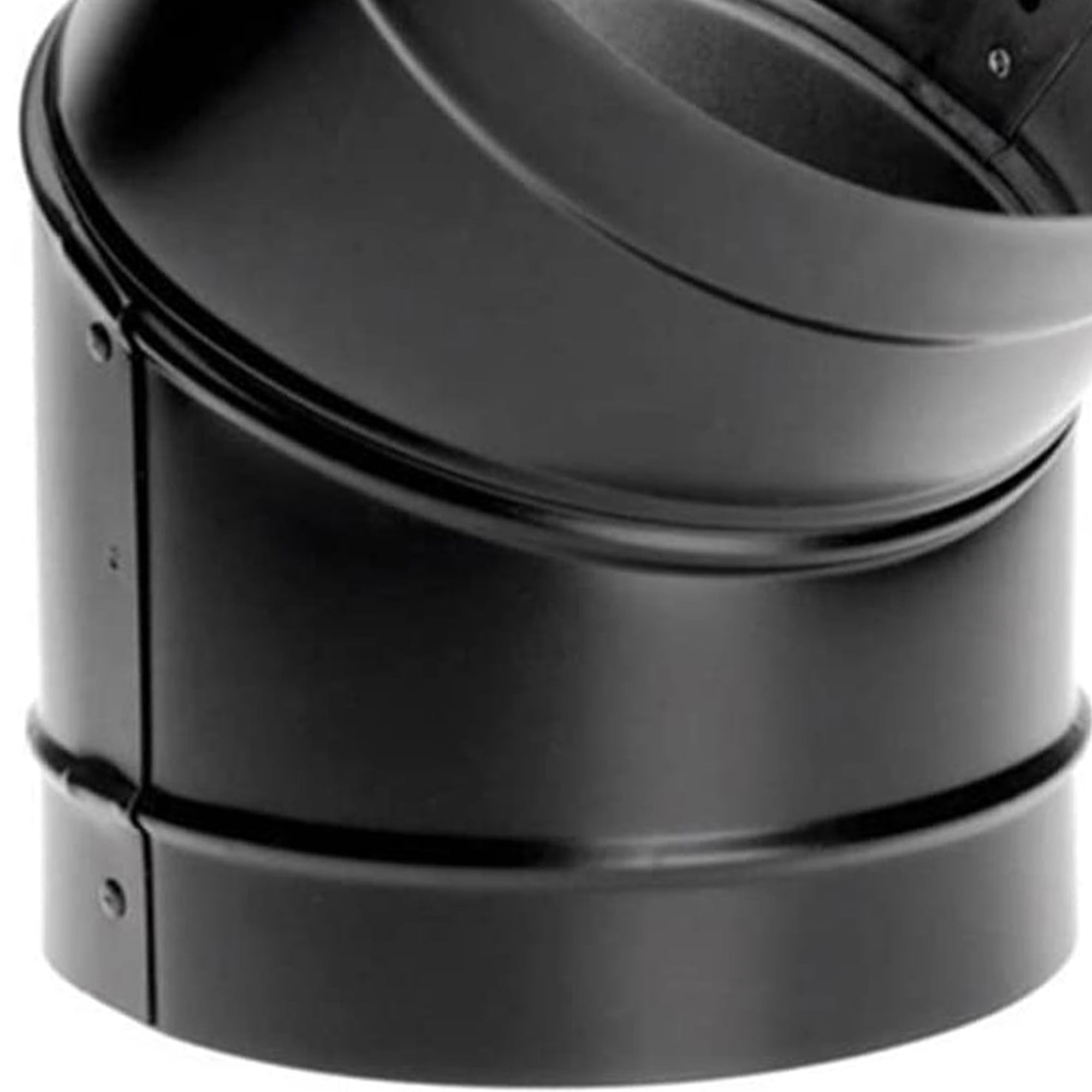 DuraVent DuraBlack 6 Inches Single Wall 45 Degree Elbow Stove Pipe, Black