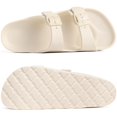thumbnail image 4 of Litfun Slide Sandals for Women Thick Soles Summer Beach Sandals with Arch Support Platform Sandals with Adjustable Buckle, Cream White, 4 of 7