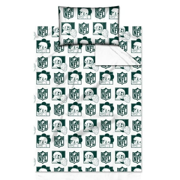 Disney Mickey Mouse Full Sheet Set with Pillow Case New York Jets Green