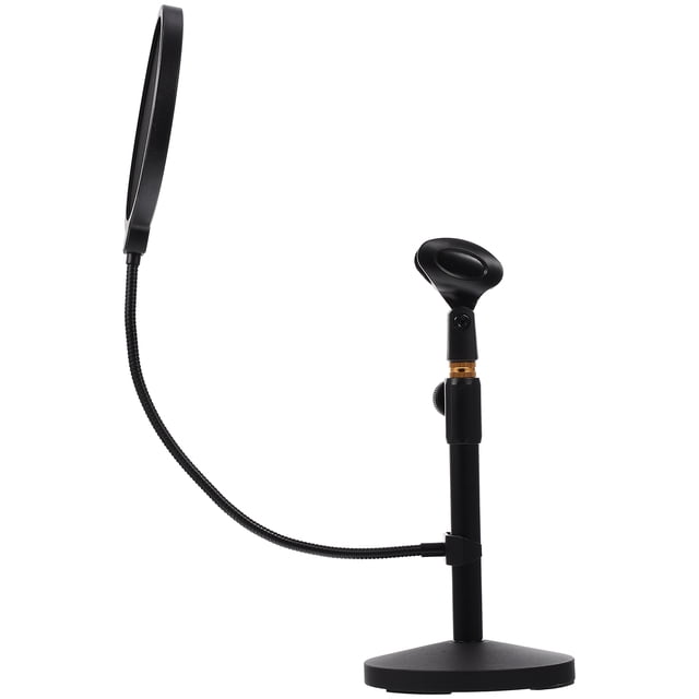 KAKOWELY Support de Micro de Bureau 1 Ensemble Support de Micro de Bureau Réglable avec Filtre de Micro pour Studio Maison 5.51"X5.51"X13.78 Pouces