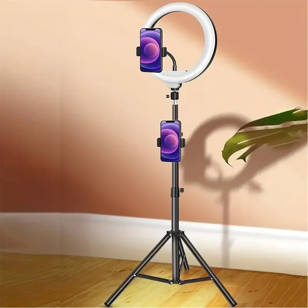 UEGOGO Pro 12" LED Ring Light Kit - 3 Lighting Modes + 43.3" Tripod for Streaming/Makeup/YouTube (With Phone Holder)