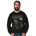 thumbnail image 5 of Funny Golf Skeleton Legends Never Die Men's Crewneck Sweatshirt Brisco Brands S, 5 of 6