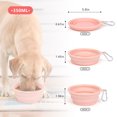 thumbnail image 5 of PoyPet Collapsible Dog Bowls, (12 & 22oz ) Portable Dogs Cats Pet Foldable Feeding Watering Dish for Traveling Camping Walking, Pink, 5 of 8