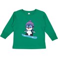 thumbnail image 3 of Inktastic Snowboard Penguin Boys or Girls Long Sleeve Toddler T-Shirt, 3 of 5