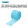 thumbnail image 4 of Uxcell Lace Trim 10 Yards 2 inch Flower Elastic Lace Ribbons for Package Decoration Wedding Headbands Sea Blue, 4 of 4