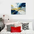 thumbnail image 4 of JEUXUS  Abstract Wall Art Modern Blue Golden Grey Abstract Picture Large Canvas Prints for Living Room Bedroom  20x16in, 4 of 4
