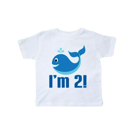 

Inktastic 2 Year Old 2nd Birthday Whale Gift Toddler Boy Girl T-Shirt