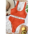thumbnail image 3 of Bikini pour Femmes, Tenue de Plage en Tricot, Poitrine Enveloppée Taille Haute String de Fête à la Piscine Maillot de Bain 2 Pcs, 3 of 5