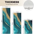 thumbnail image 4 of Teal Gold Wave Marble Pattern Kitchen Rugs Sets Of 3,Kitchen Runner Rugs Non Skid Washable,Decorative Kitchen Floor Mats for Kitchen,Sink,Laundry,17"x30"+ 17"x47" + 17"x59", 4 of 6