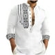 thumbnail image 1 of Blusas y camisas de manga larga con cuello en V, chaqueta de algodón y lino para hombre, camisa de manga larga estampada, cárdigan con botones, blusa para hombre, 1 of 6
