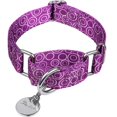 thumbnail image 1 of Dazzber Collier pour Chiot Collier Martingale pour Chien - Collier Anti-Fuite Sans Traction, Robuste pour Petits Chiens, Réglable de 10 Pouces à 15 Pouces, Violet Clair - C.R.C, 1 of 3