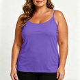 thumbnail image 6 of Tbopshirt Undershirts for Women Plus Size Maternity Shapewear Adjustable Spaghetti Strap Camisole with Built in Padded Bra Adjustable Strap Sleeveless Tank Top, 6 of 9