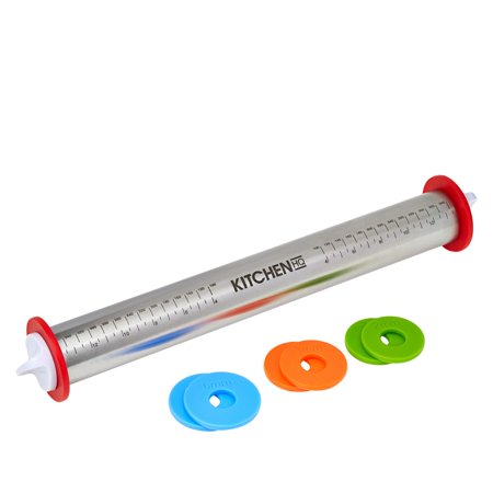 

Kitchen HQ Stainless Steel Adjustable Rolling Pin Open Box