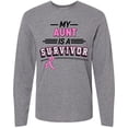 thumbnail image 3 of Inktastic My Aunt is a Survivor Breast Cancer Awareness Long Sleeve T-Shirt, 3 of 5
