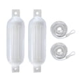 thumbnail image 1 of tamizeot 2x Boat Fenders 6mm x 1.5M Ropes PVC Anti Collision for Docking Pontoon White G0 White Rope White G0 White Rope Rope 6x1.5m, 1 of 6
