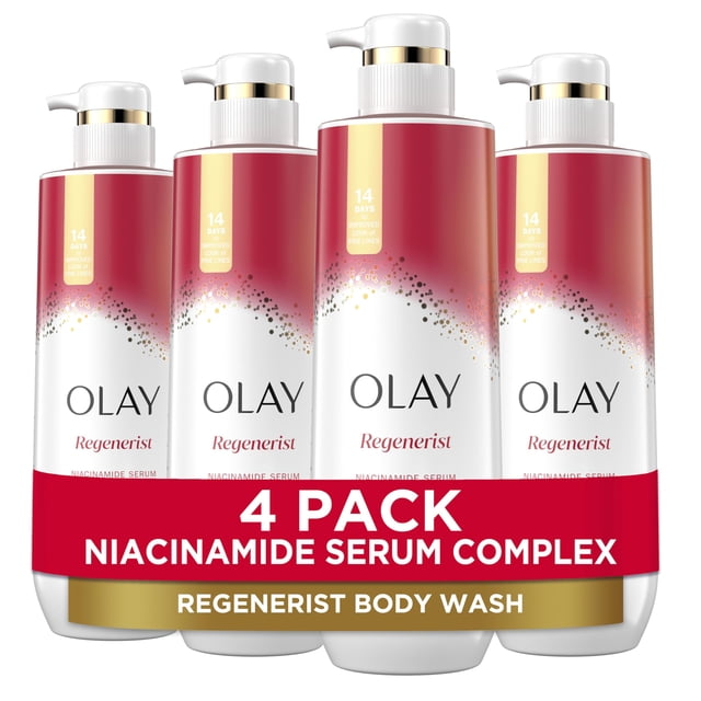 Gel de baño Olay Regenerist Smoothing Women, 600 ml, paquete de 4 unidades