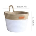 thumbnail image 2 of Cotton Rope Basket -Small Basket Hanging Wall Mounted Fruit Basket Wall Plant Holder Desktop Storage Box, 2 of 6