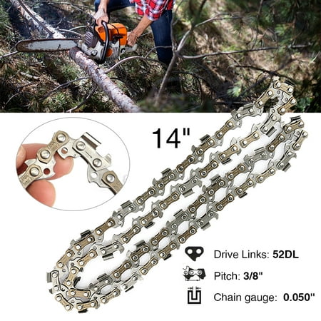 14-Inch Full Chisel 52 Drive Links Chainsaw Chain 3/8