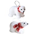 thumbnail image 1 of Adorno navideño de oso polar, bonito adorno de oso con bufanda para árbol de Navidad, oso polar blanco con reno, adorno colgante de Navidad, adecuado para decoración de escaleras navideñas en interio, 1 of 7