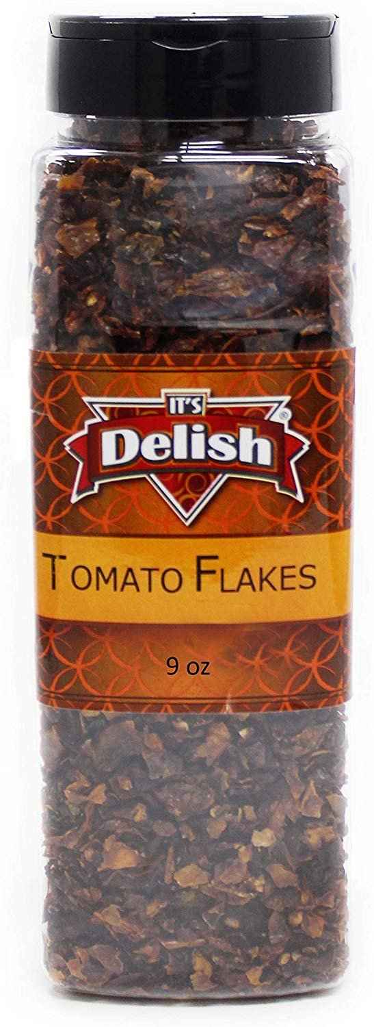 Dried Natural Tomato Flakes by Its Delish, Large Jar