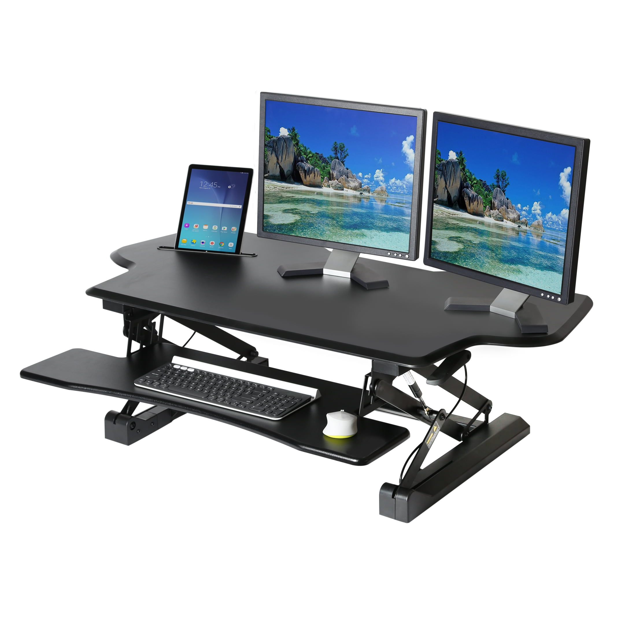 Seville Classics Airlift Height Adjustable Sit Desk Converter