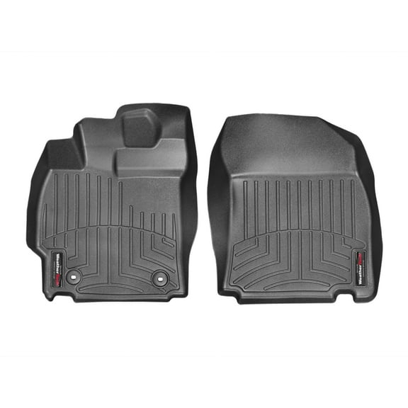 WeatherTech Custom Fit FloorLiners compatible with 2014-2016 Scion tC - 1st Row (Driver & Passenger), Black