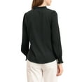 thumbnail image 3 of INSPIRE CHIC Women's V Neck Round Hem Blouse Long Sleeve Top, 3 of 6