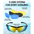 thumbnail image 3 of Gafas de Ciclismo Hurdilen Polarizadas UV400 Unisex con 5 Lentes, 3 of 7