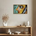 thumbnail image 3 of Abstract Face Art Decor Horizontal Canvas Wall Art with Lightweight Foam Frame - Durable and Ready to Hang, Modern Decorative Print for Living Room, Bedroom, Or Office, 3 of 7