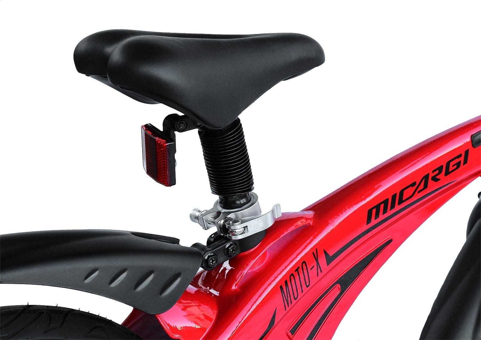 USToyOutlet 16" Frame Magnesium Alloy Bicycle with Rear Coaster Brake & Front Caliper Brake One Piece Crank Red Rims Black Tire Kid's Bike - Red