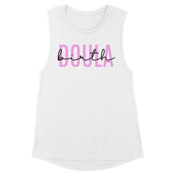 Birth Doula Women's Muscle Tank 2X-Large White
