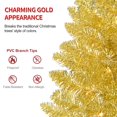 thumbnail image 6 of Makeatree 4 ft Gold Artificial Christmas Tree with 50 Lights，112 Branch Tips Mini Holiday Party Xmas Tree w/Stand, 6 of 10